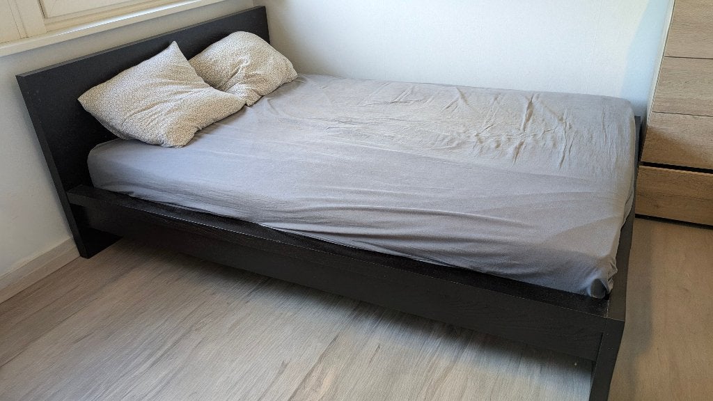 2-persoonsbed 160cm Malm IKEA, Huis en Inrichting, Slaapkamer | Bedden, Ophalen, Gebruikt, Tweepersoons, 200 cm