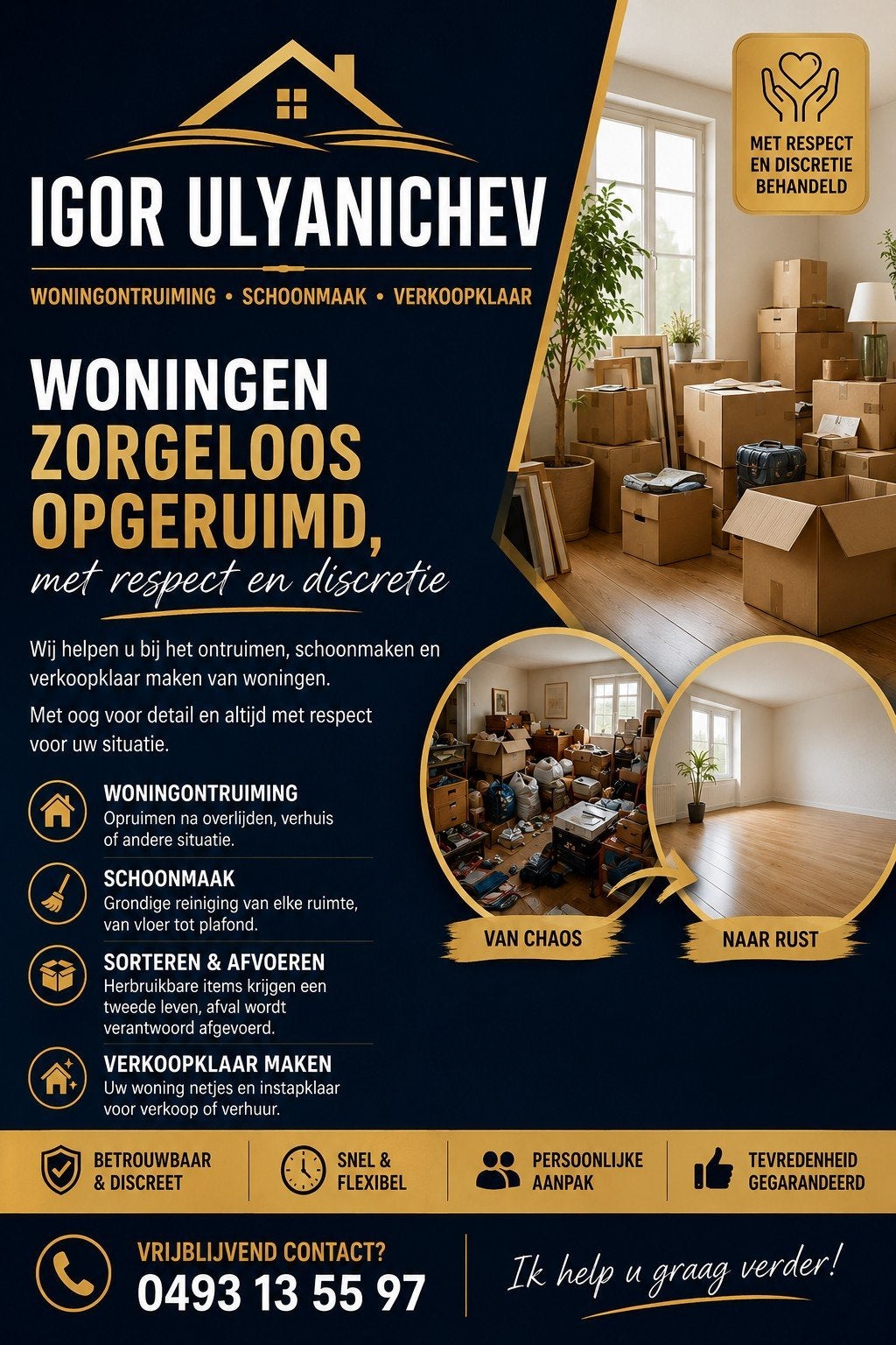 opruimen van u woonst, Tickets en Kaartjes