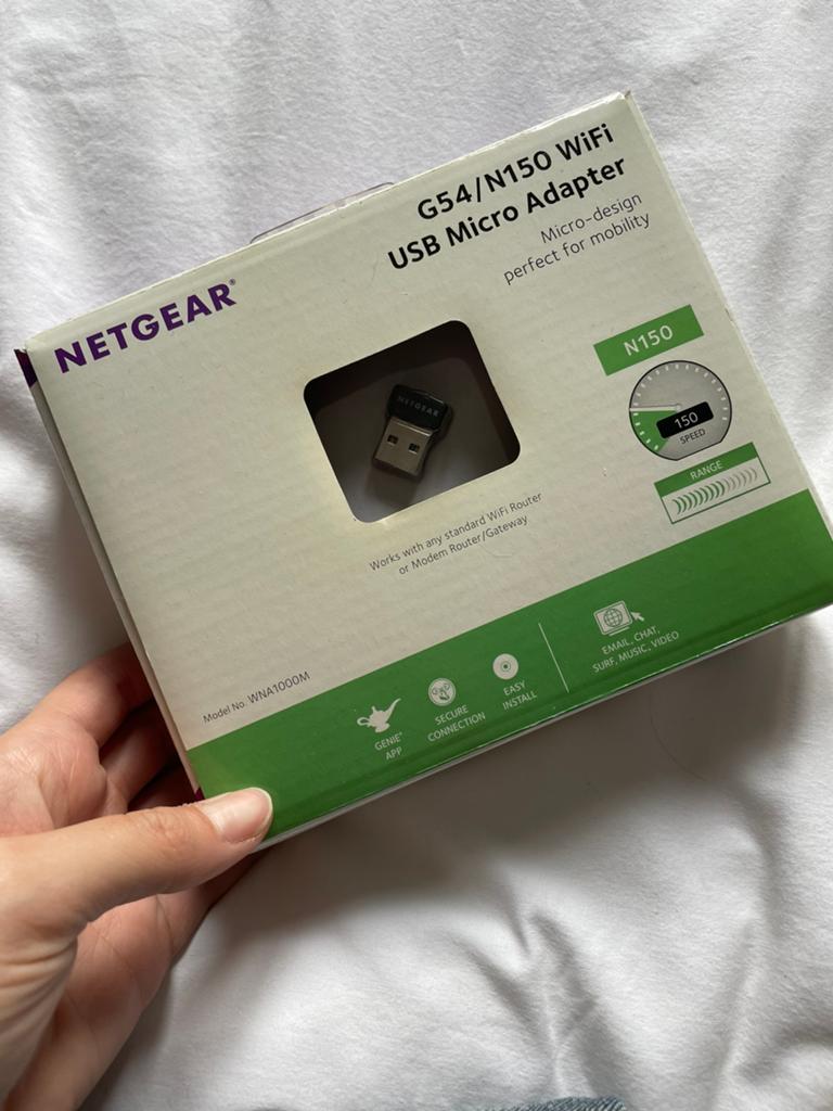 Netgear N150 WiFi USB Adapter – nieuw in doos, Computers en Software, Routers en Modems, Ophalen of Verzenden, Zo goed als nieuw
