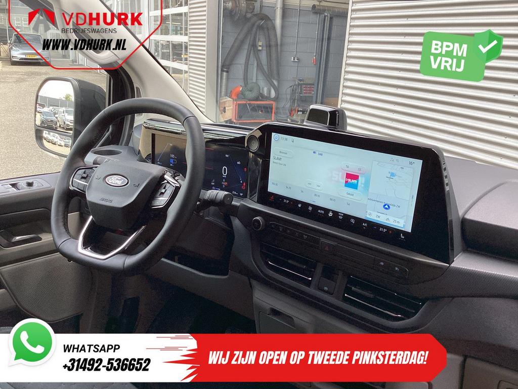 Ford E-Transit Custom 71 kWh 218 pk 340 km WLTP L2 Limited G, Auto's, Bestelwagens en Lichte vracht, Automaat, Zwart, Ford, Onderhoudsboekje