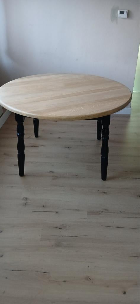 Table à manger ronde en chêne massif, diamètre 125 cm, Maison & Meubles, Tables | Tables à manger, Enlèvement