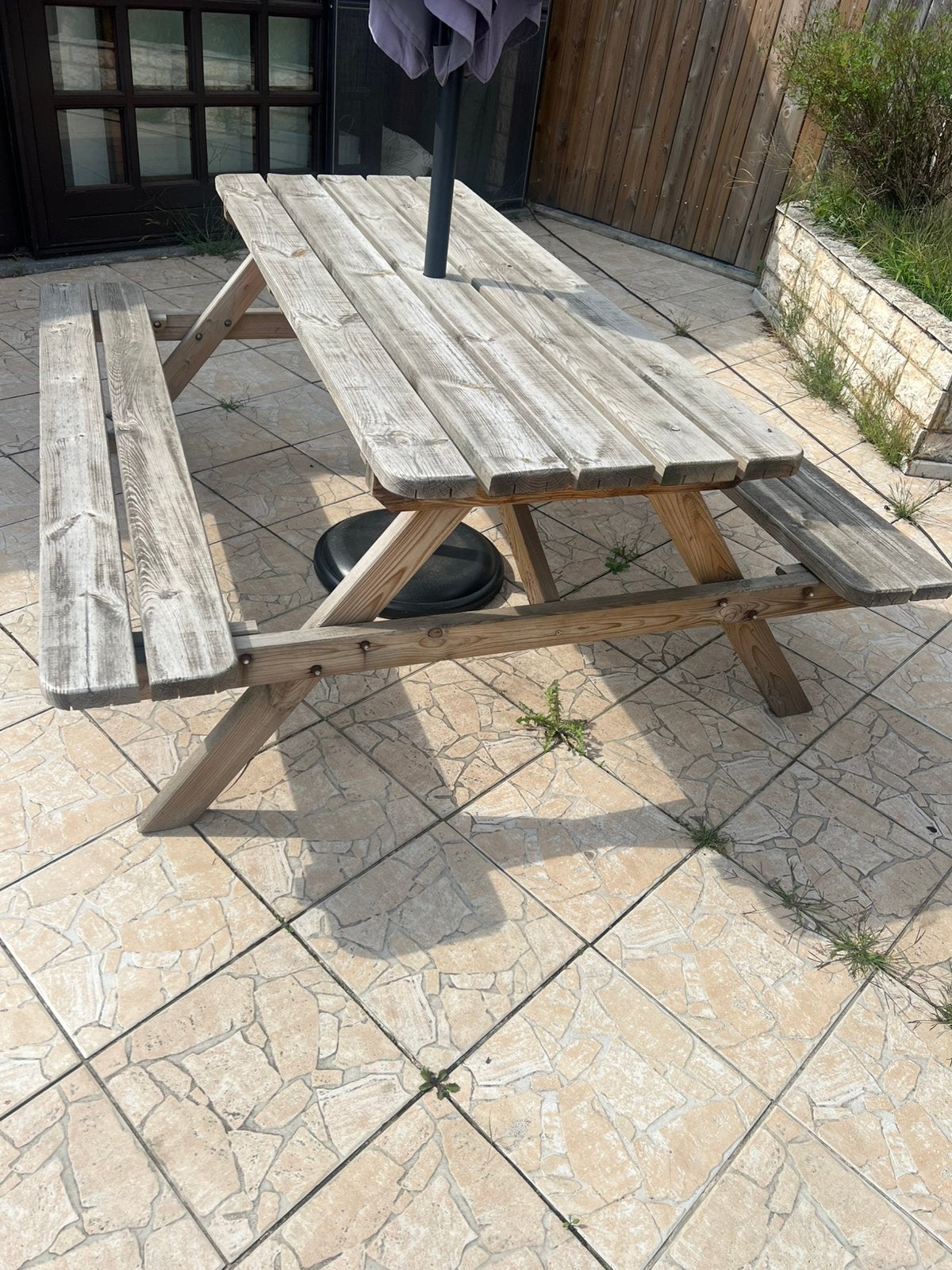 Picknicktafel, Jardin & Terrasse, Tables de pique-nique, Enlèvement, Utilisé, Bois