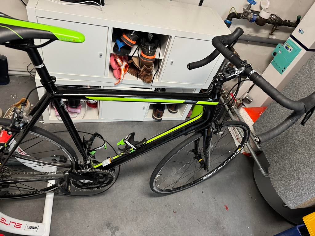 Velo Cannondale SuperSix Evi 105 60 cm noir/vert, Fietsen en Brommers, Ophalen, Zo goed als nieuw