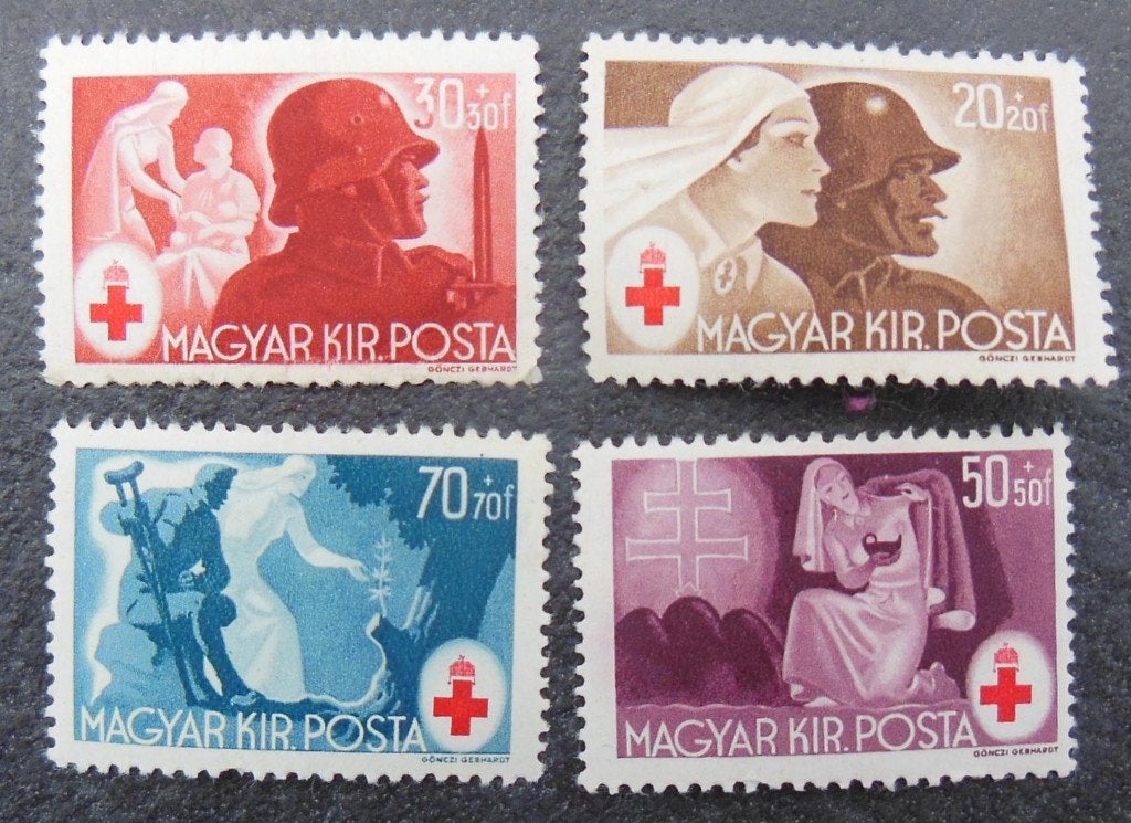 1944 - Hongrie Croix-rouge, Collections, Envoi, Armée de terre, Autres types