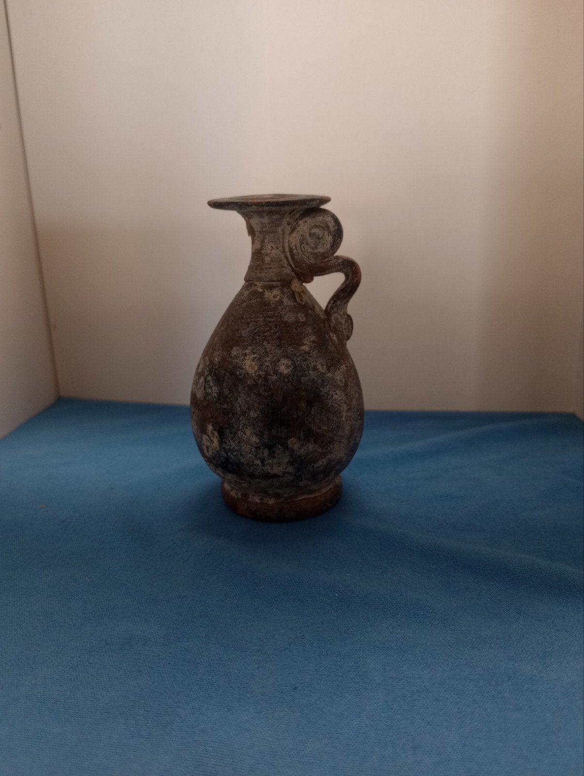 Antieke bodemvondst miniatuur oliekruik / Aryballos., Ophalen of Verzenden