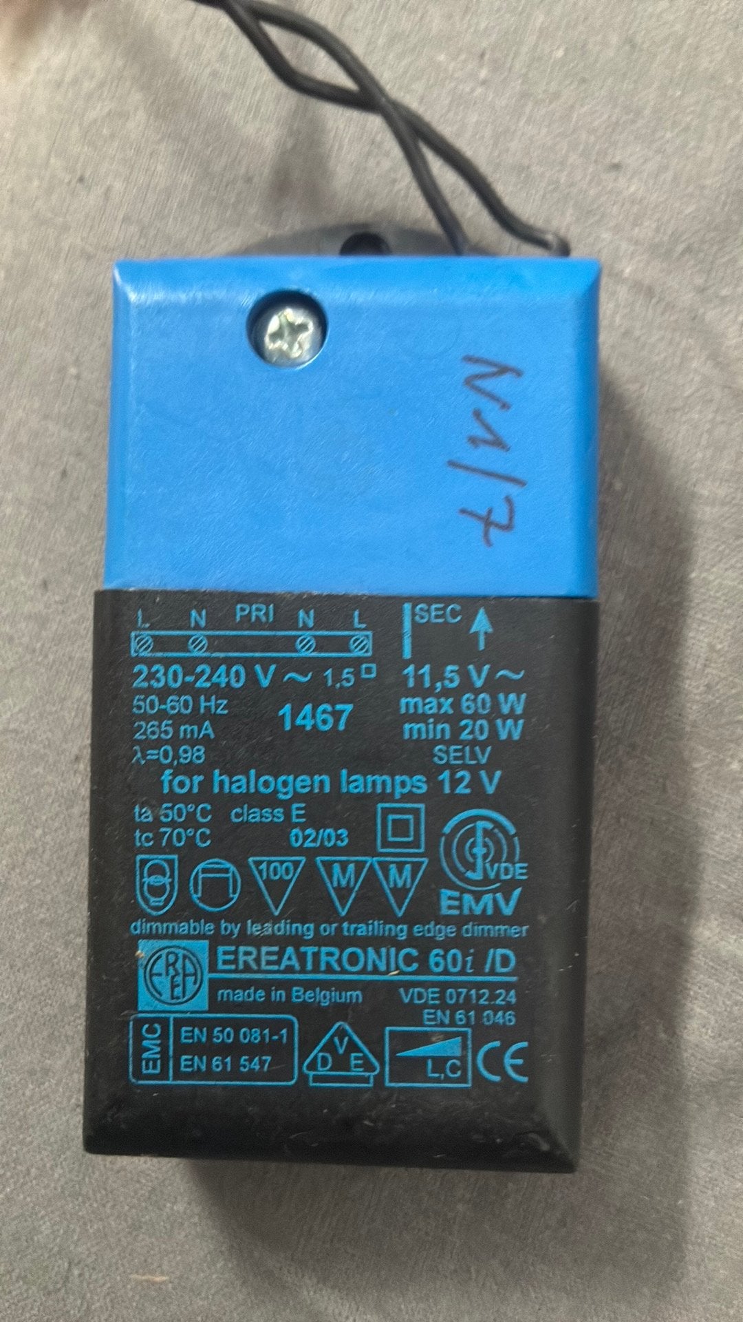 EREATRONIC 60I. transfo, Ophalen of Verzenden, Zo goed als nieuw