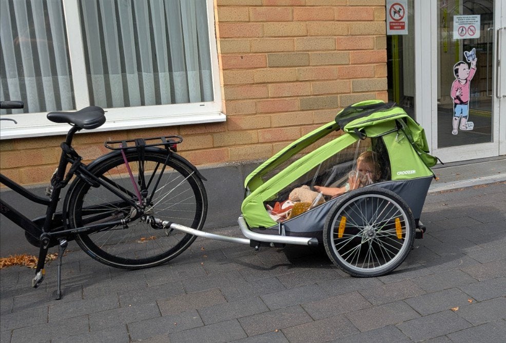 Croozer fietskar 1 tot 2 kinderen, Fietsen en Brommers, Ophalen, Gebruikt, Opvouwbaar, Croozer