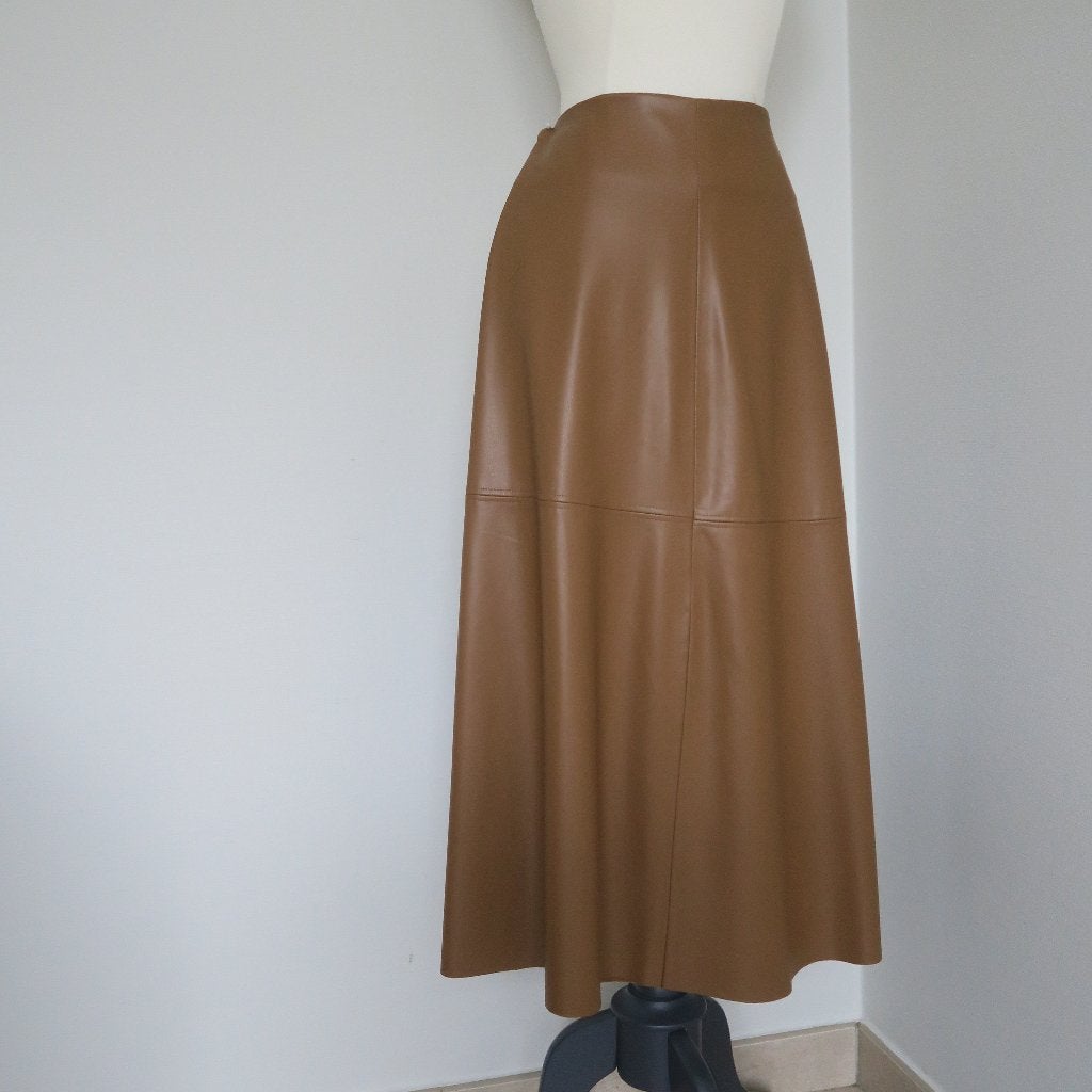 Rok in lederlook - cognac- Xandres- M 34, Bruin, Nieuw, Ophalen of Verzenden, Maat 34 (XS) of kleiner