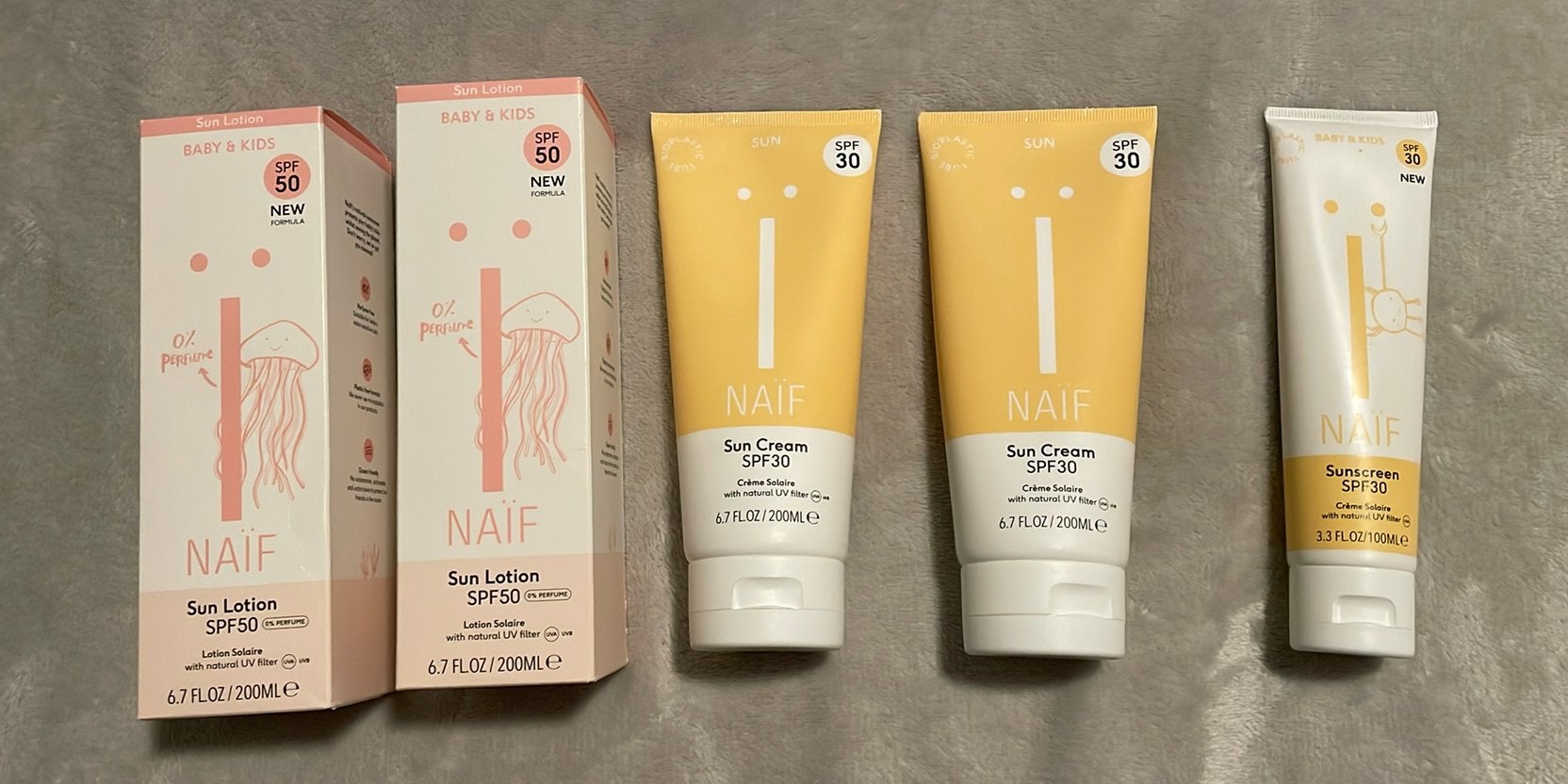 Naïf zonnebescherming – 5 NIEUWE & ONGEOPENDE producten ️, Ophalen, Nieuw