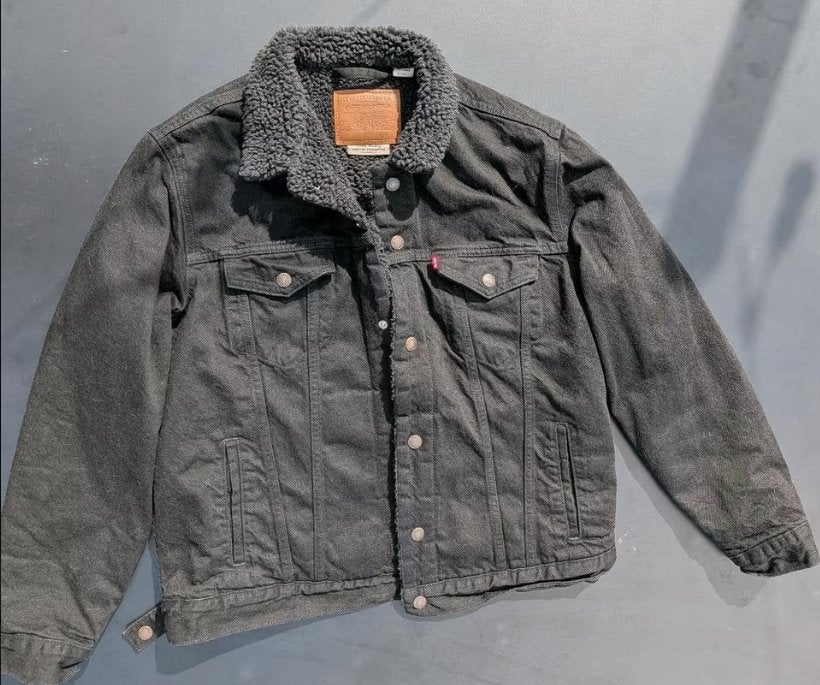 Levi ' s Original Sherpa Trucker Jacket-Zwart, Maat L, Enlèvement ou Envoi, Comme neuf, Taille 52/54 (L), Noir