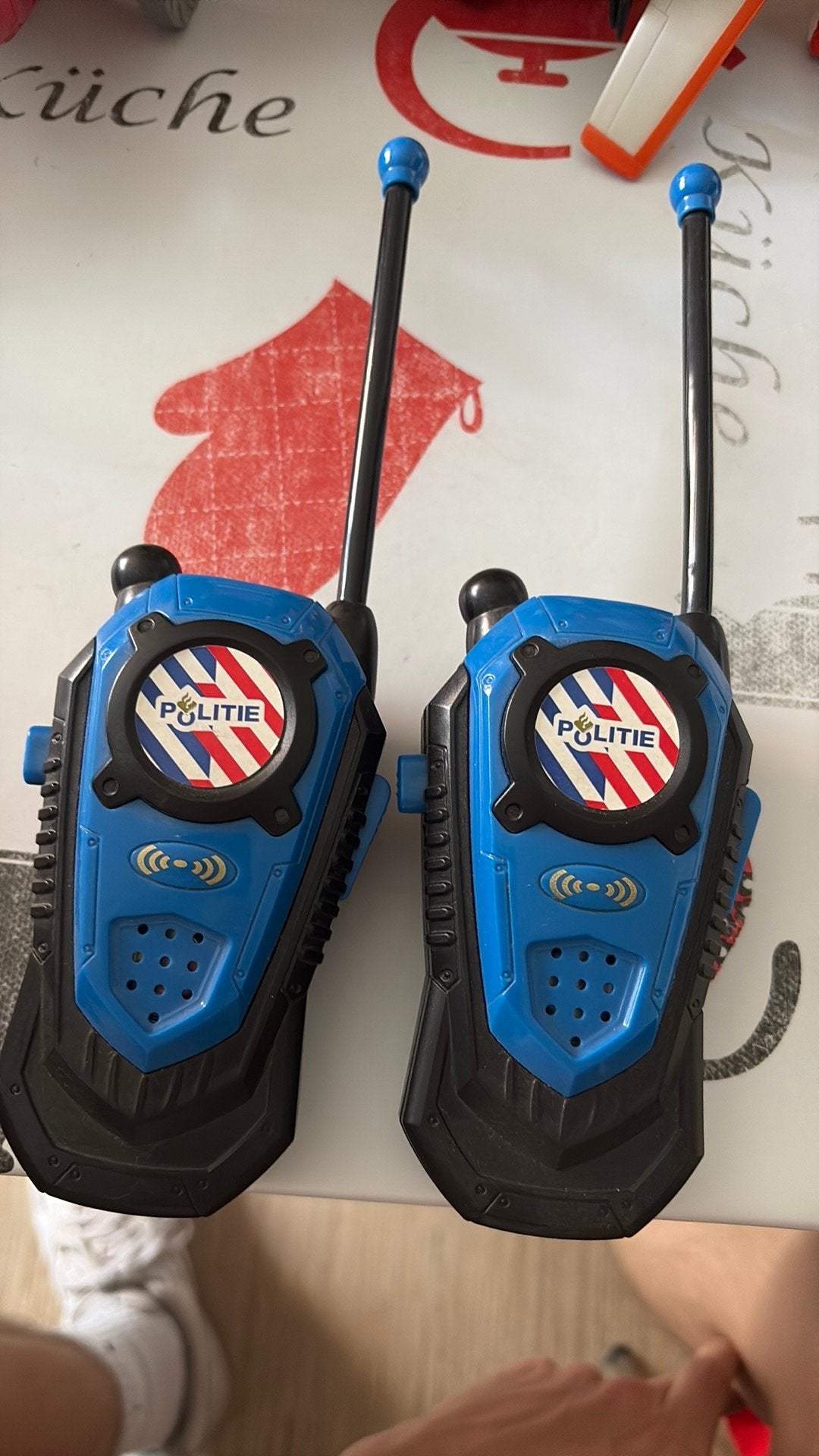 Speelgoed walkie talkies, Telecommunicatie, Portofoons en Walkie-talkies, Ophalen, Gebruikt, Portofoon of Walkie-talkie, Met broekklem