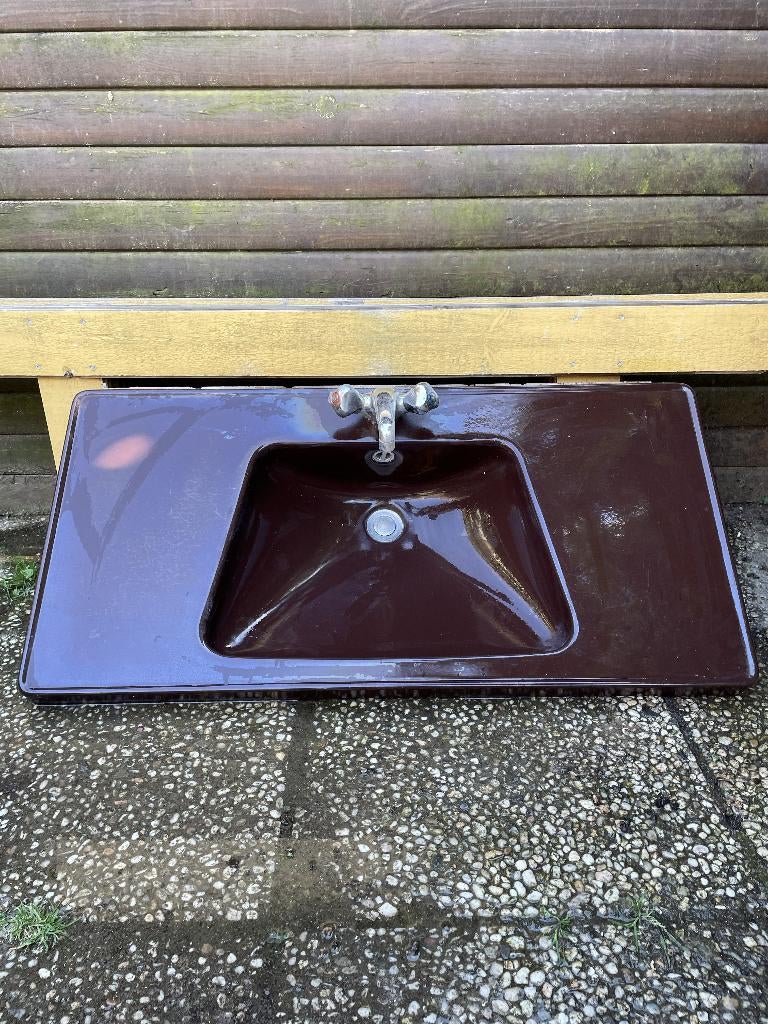 Vintage wastafel, Huis en Inrichting, Badkamer | Badkamermeubels, Ophalen, Gebruikt, Wasbak of Wastafel
