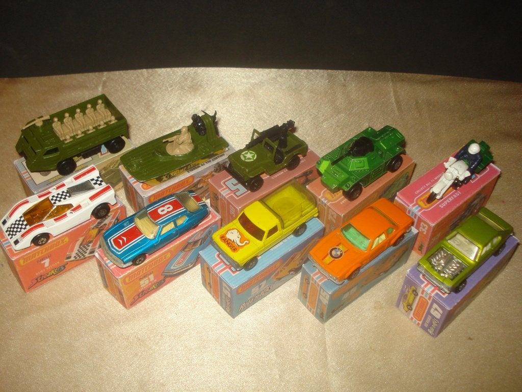 MATCHBOX Superfast Lot 11 de 10 Voitures + Boîtes Reproduite, Enlèvement ou Envoi, Comme neuf, Voiture