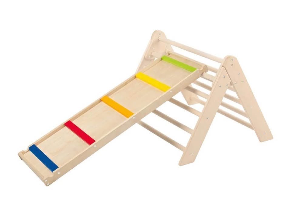 Échelle et toboggan + triangle d'escalade, Enlèvement, Comme neuf, Meuble ou Kitchenette