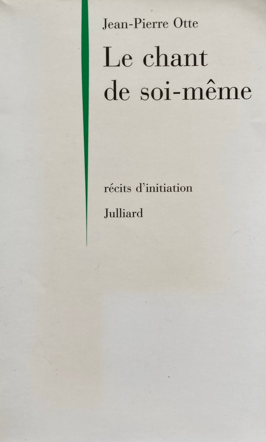 J-p otte le chant de soi-même (récits d’initiation Océanie), Livres, Histoire mondiale, Enlèvement ou Envoi, Comme neuf