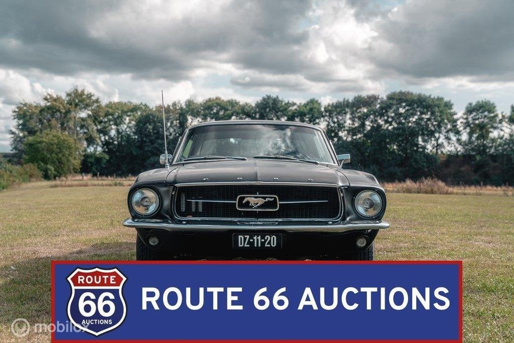 Ford Mustang | 1967 | Route 66 Auctions, Auto's, Zwart, Bedrijf, Handgeschakeld, Overige carrosserie