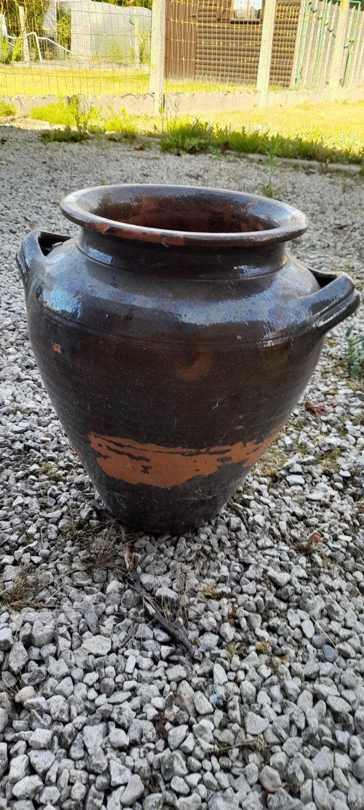 kruik/ bloempot, Tuin en Terras, Bloempotten, Ophalen, Gebruikt, Rond, Steen