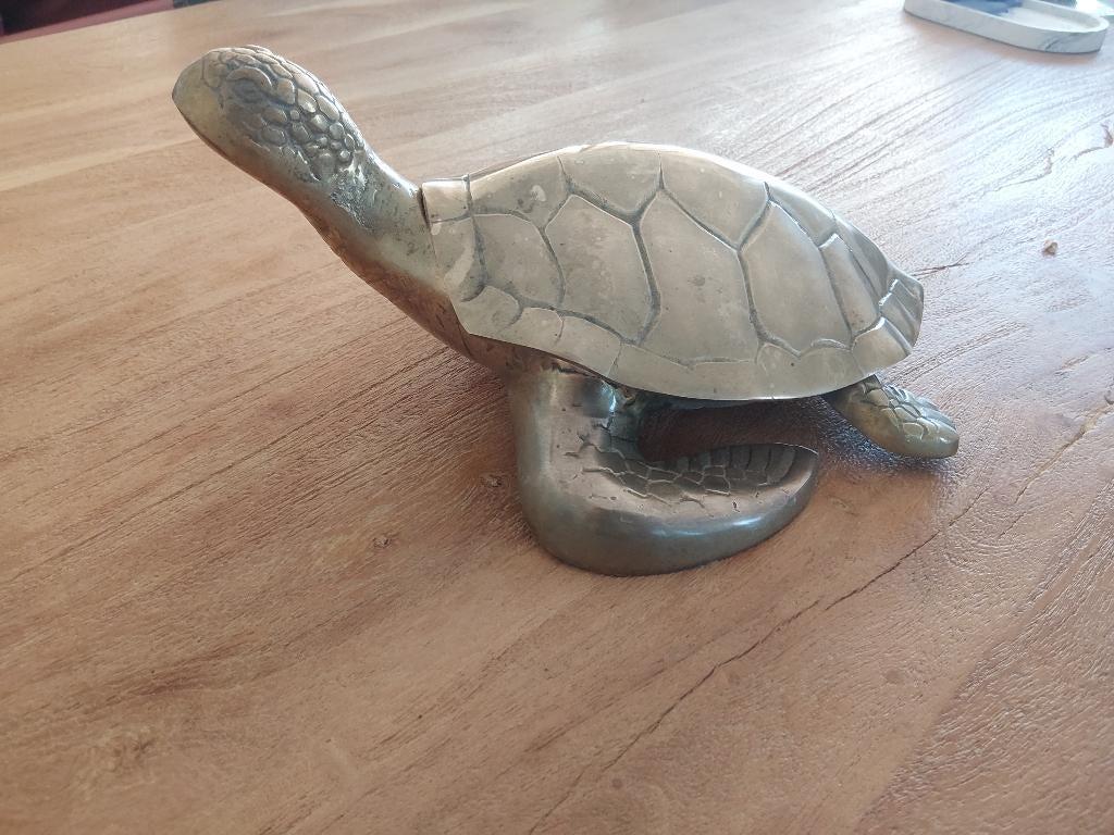 Vintage grote schilpad schaal/ beeld, Verzamelen, Ophalen of Verzenden, Gebruikt, Dier