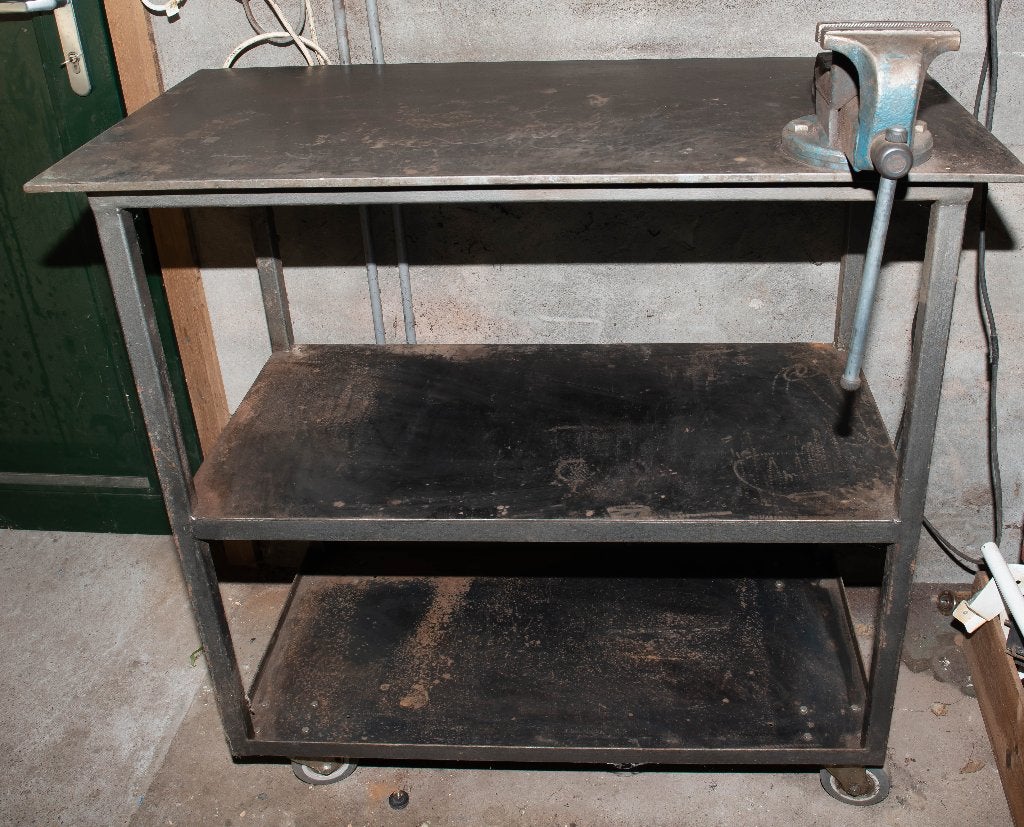 Metalen demo tafelblad van 1M x 0.5 M  x 10 mm, Ophalen, Gebruikt