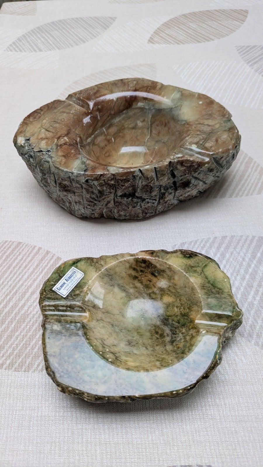 2Alabaster asbakken, Antiek en Kunst, Ophalen of Verzenden