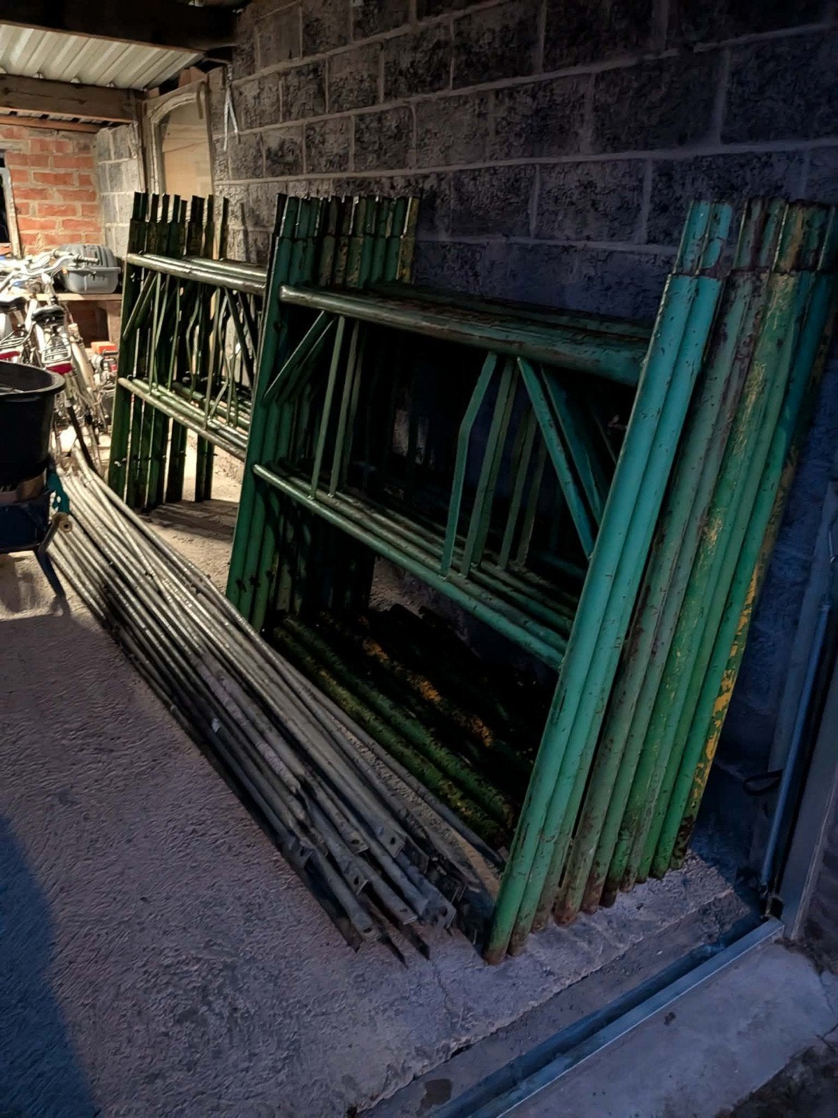 Kader stelling + leuning + kruisen, Ophalen