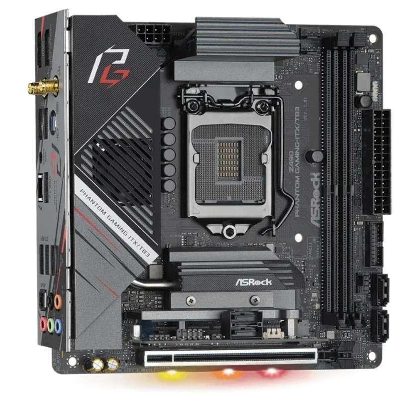 ASRock Z490 Phantom Gaming-ITX/TB3 Socket 1200, LGA1200, Enlèvement ou Envoi, DDR4, Comme neuf