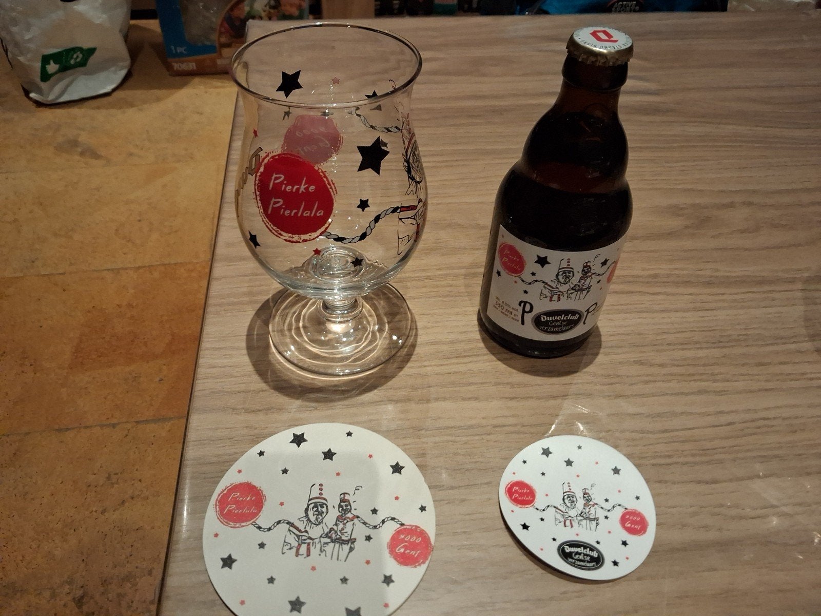 Verre Duvel avec bouteille Pierke Pierlala 9000 Gand, Enlèvement ou Envoi, Duvel