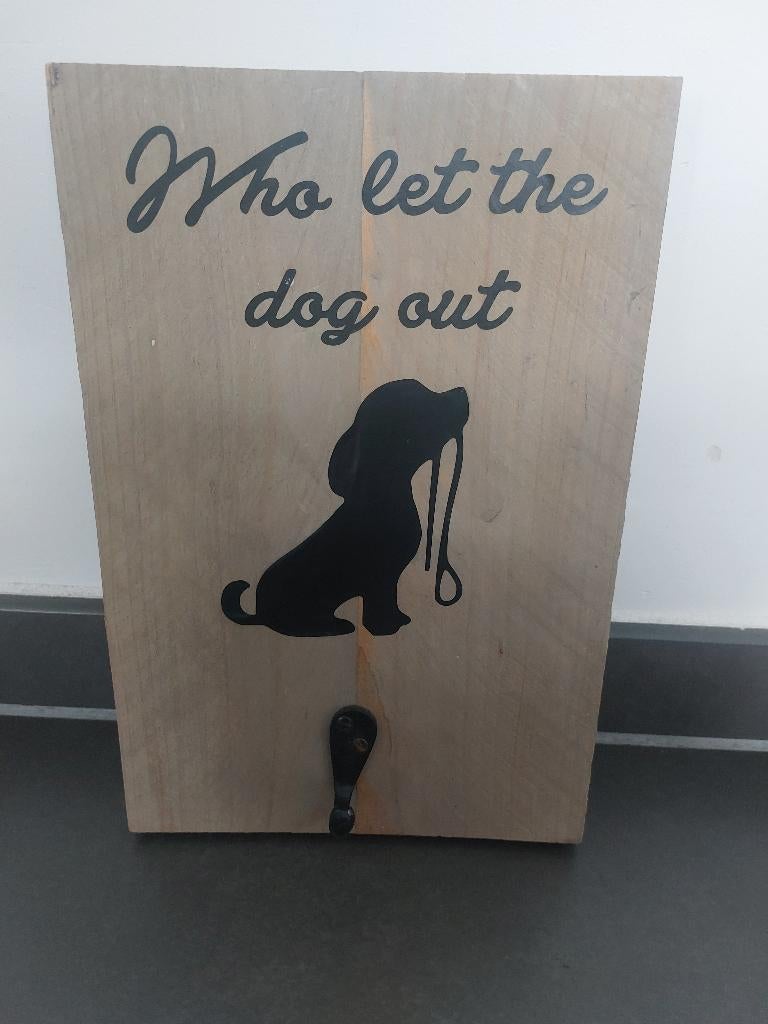 Kapstokje hond/ tekst, Gebruikt, Hout, Meerkleurig, Ophalen of Verzenden