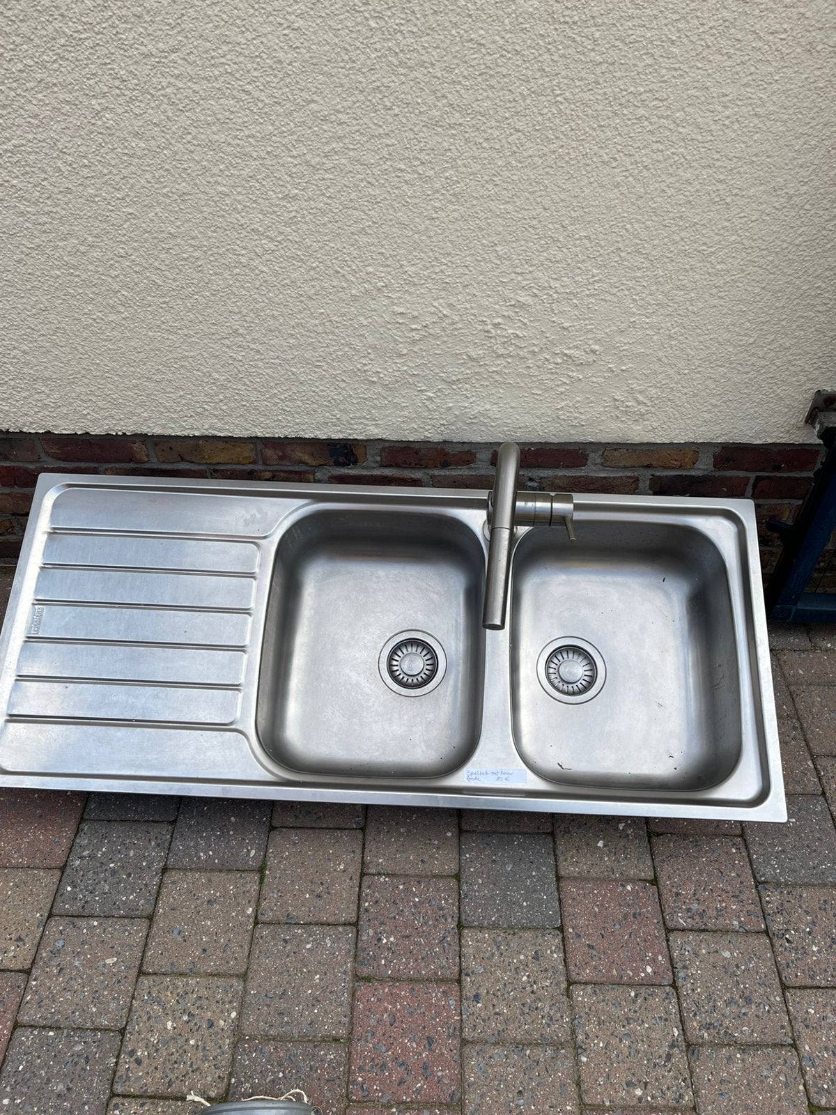 Spoelbak met kraan Grohe inox, Maison & Meubles, Cuisine | Éléments de cuisine, Utilisé, Enlèvement