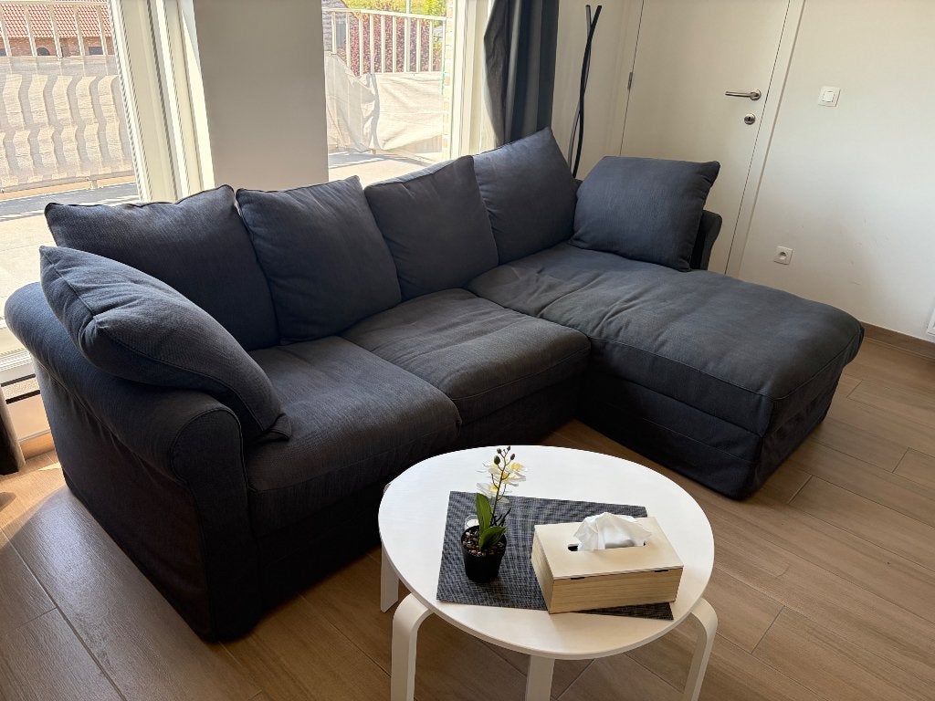 Zetel met opbergruimte incl kussens, Enlèvement, Comme neuf, Banc d'angle, Tissus
