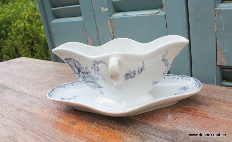 Retro vintage antieke oude juskom sauskom Regout meibloem, Ophalen of Verzenden