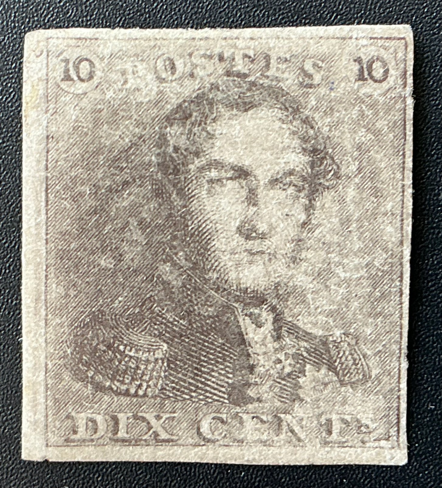 LOT 970. COB : 1. Filigrane LEOPOLD I. Marqué !, Enlèvement ou Envoi, Sans gomme, Non oblitéré, Autre
