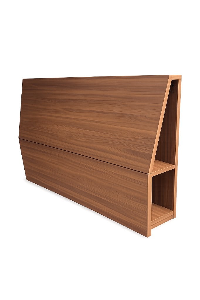 Hoofdeinde bed 140, Ophalen, Bruin, Tweepersoons, 140 cm
