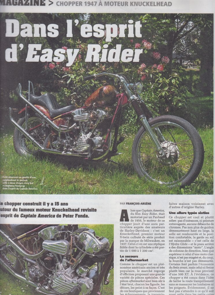 Moto Harley Davidson Chopper moteur Knucklehead collection, Envoi, Utilisé
