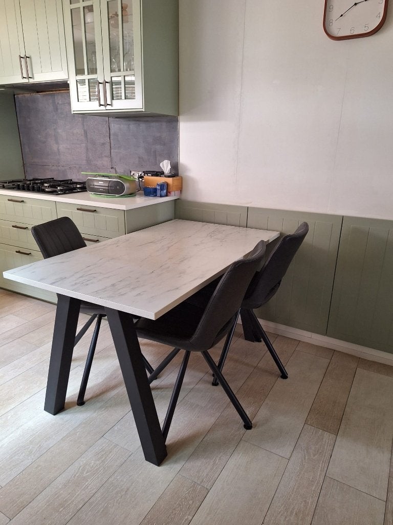 keukentafel, Huis en Inrichting, Ophalen, Kunststof, Gebruikt, 100 tot 150 cm