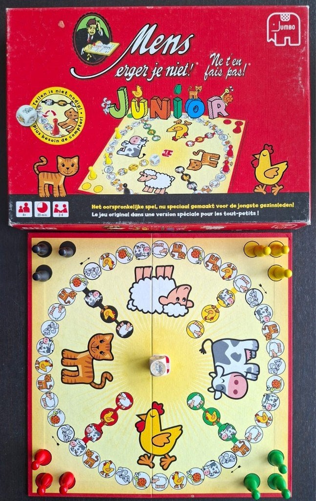 Mens erger je niet (Junior), Hobby en Vrije tijd, Een of twee spelers, Ophalen, Gebruikt