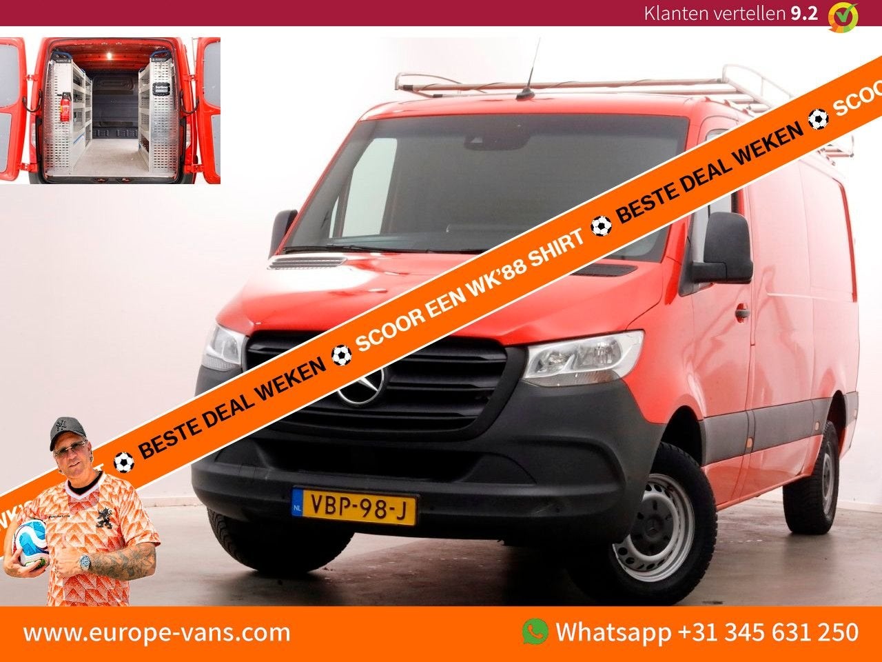 Mercedes-Benz Sprinter 314 CDI 143pk E6 RWD L2H1 Navi/Camera, Mercedes-Benz, Bedrijf, Parkeersensor, Onderhoudsboekje