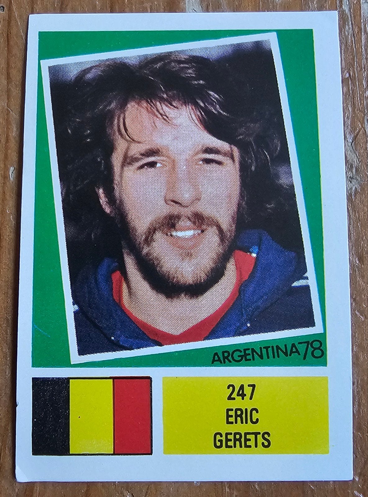 FKS (panini like) Argentina 78 #247 Eric Gerets Voetbal!, Ophalen of Verzenden, Zo goed als nieuw, Plaatje