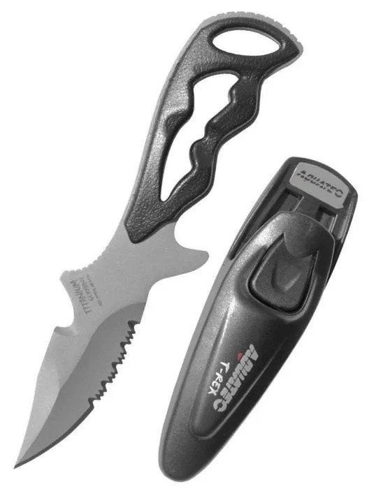 Aquatec T-Rex Titanium Diving Knife / Duikmes, Ophalen of Verzenden, Zo goed als nieuw, Overige typen