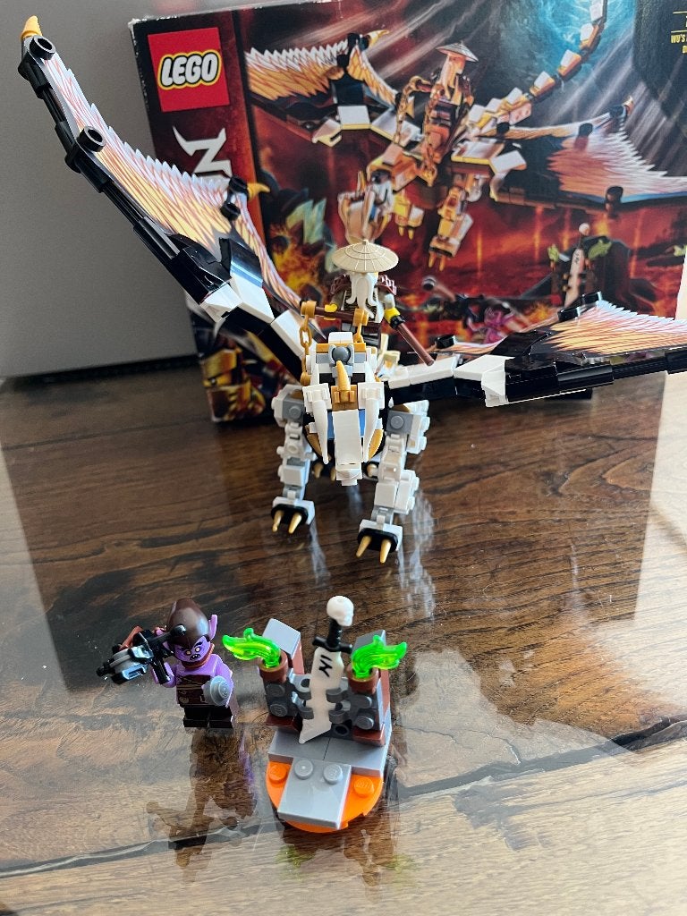LEGO NINJAGO 71718 Wus Battle Dragon, Kinderen en Baby's, Lego, Ophalen of Verzenden, Zo goed als nieuw, Compleet