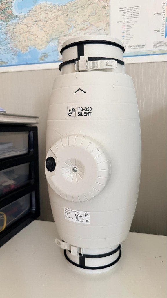 Ventilateur tubulaire S&P TD-350/100 Silent, 100 mm, Bricolage & Construction, Enlèvement ou Envoi, Comme neuf