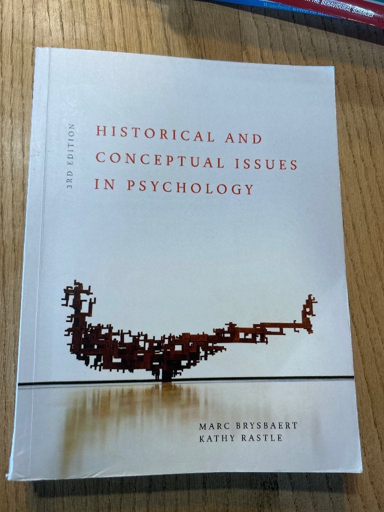Historical and conceptual issues in psychology, Boeken, Ophalen of Verzenden, Zo goed als nieuw, Klinische psychologie, Marc Brysbaert