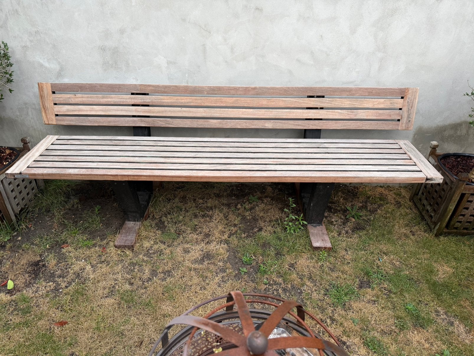 Tuin bank, Enlèvement, Utilisé, Bois
