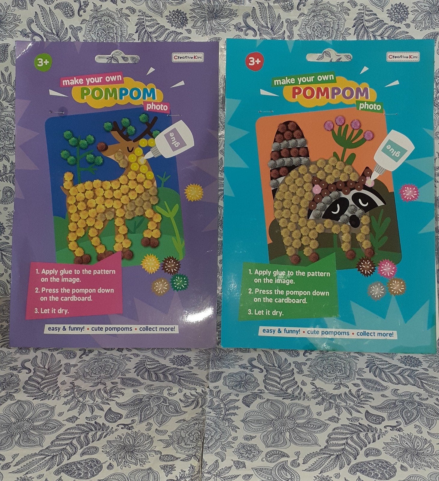 deux kit bricolage tableau pompon de creative kini, Neuf, Multicolore, Enlèvement ou Envoi, Bricolage