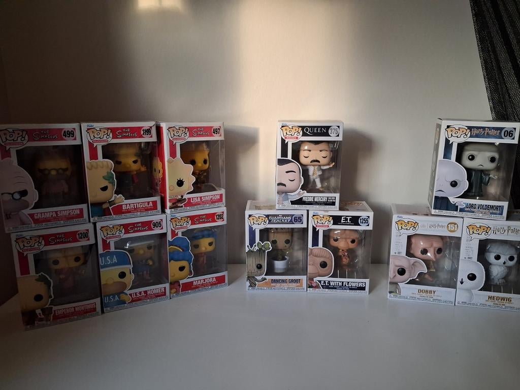 Funko pops The Simpsons, Harry Potter, E.T., Groot, Freddy M, Verzamelen, Poppetjes en Figuurtjes, Ophalen