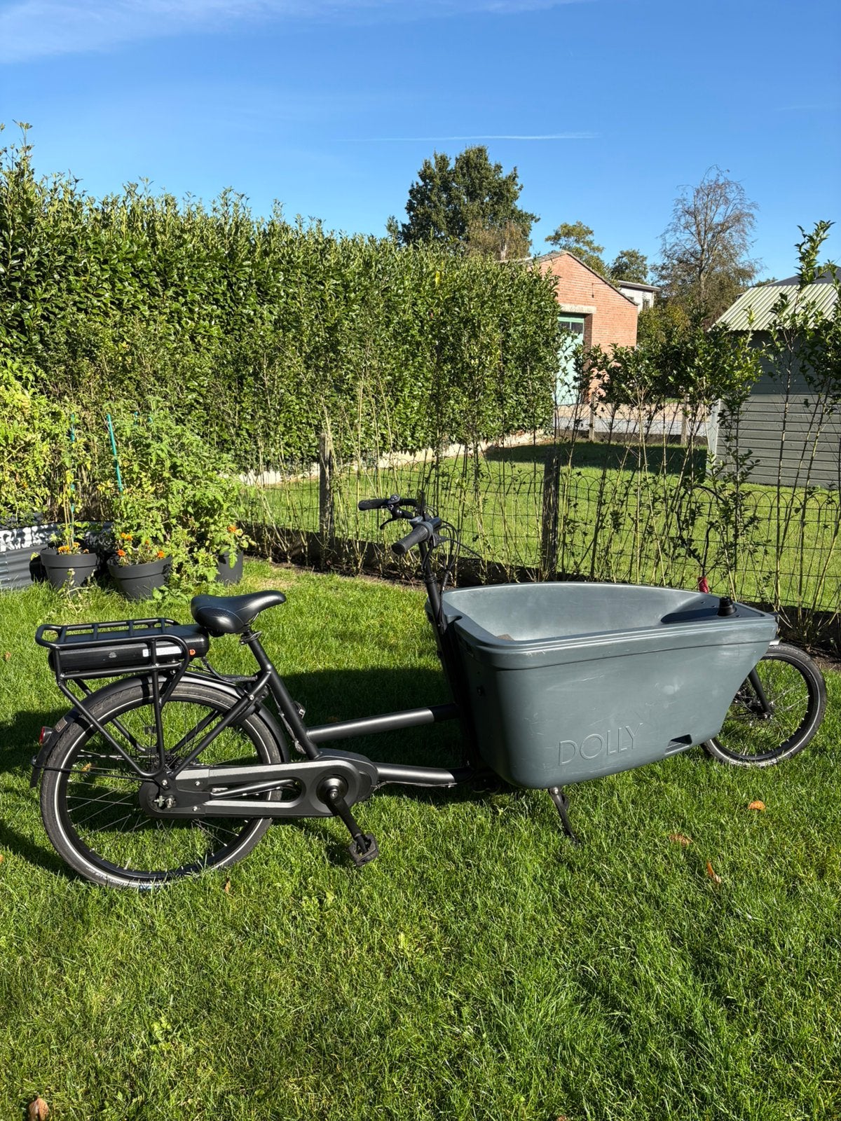 Dolly bakfiets in zeer goede staat, weinig km, regentent, Enlèvement, Comme neuf