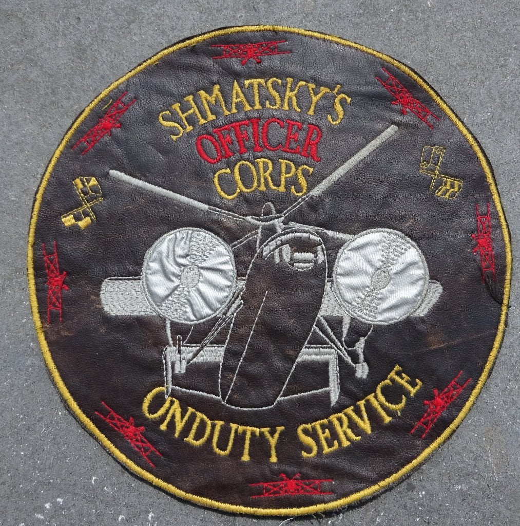 AVIATION - SHMATSKY'S OFFICER CORPS - INSIGNE BRODE SUR CUIR, Envoi, Armée de l'air, Emblème ou Badge