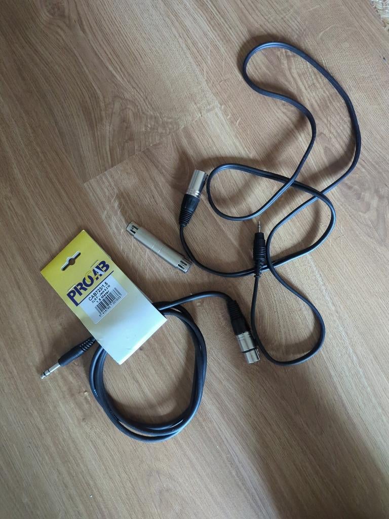 XLR F Jack 6.3m 1.5 meter + diverse, Ophalen