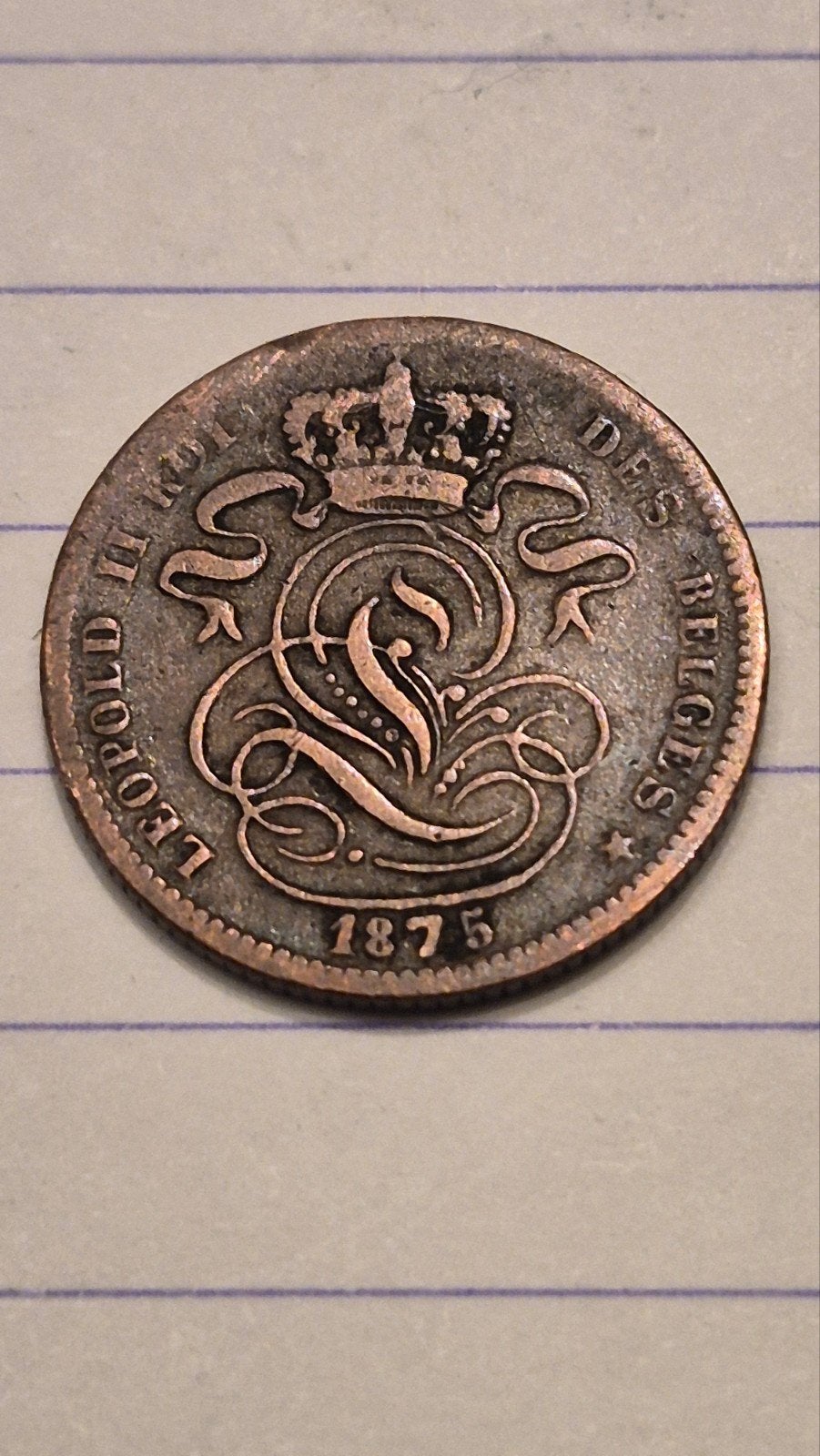 1 centiem koper leopold 2 van 1875 Frans, Timbres & Monnaies, Monnaies | Belgique, Enlèvement ou Envoi, Autre, Monnaie en vrac
