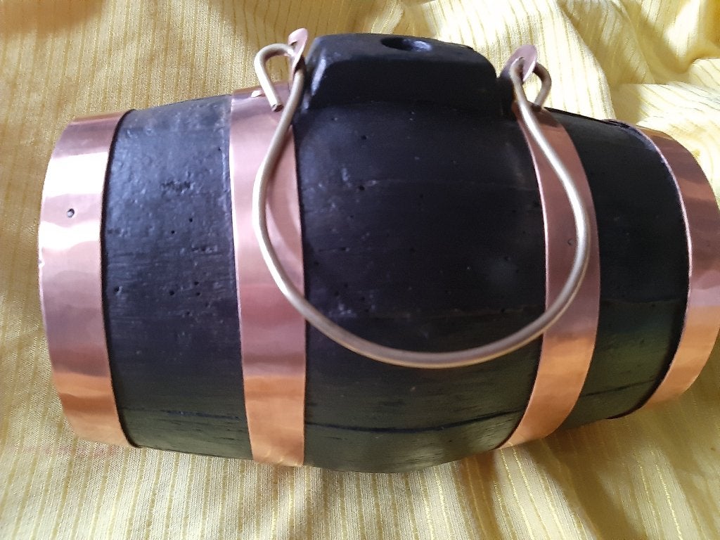 Tonnelet à poudre noire Marine 19ème, Verzamelen, Militaria | Algemeen, Marine, Overige typen, Ophalen of Verzenden